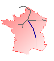 Réseau TGV en France